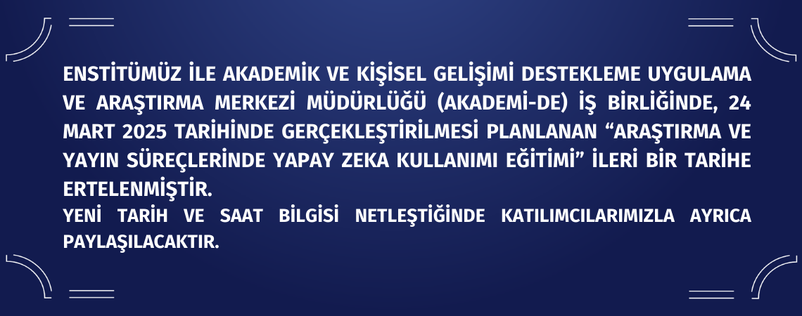 Yapay Zeka Etkinlik İptal