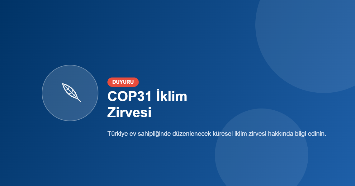 COP31 Birleşmiş Milletler İklim Zirvesi